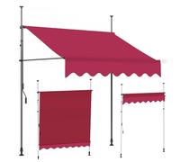 Retractable Patio ning Adjustable Sune Pera e Cover for Backyard Garden Balcony Red UV Protect Outdoor Canopy 300cm