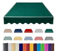 Retractable Patio ning Cover ReplacementWaterproofCanopy for & Doors 8x6.5ft 10x8ft 12x10ft Green Canvas Shelter for Deck & Market (4x3.5m/13x11.5ft)