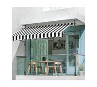 Retractable Patio ning Easy Installat Adjustable Angle & Height UV Resistant Sun & Rain Protect Gray & White 100cm/39.4in - Perfect for Outdoor Spaces