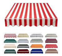 Retractable Patio ning Fabric Replacement8ft 10ft 12ft 13ft WaterproofCanopy for Window & Door Red & White 2x1.5m (6.5x5ft) Outdoor Shelter