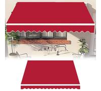 Retractable Patio ning Fabric ReplacementOutdoorCanopy 6.5x2.5m Red Polyesterfor Balcony Deck & Courard