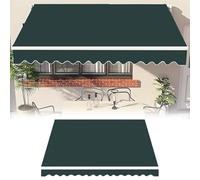 Retractable Patio ning Fabric ReplacementOutdoorCanopy Polyesterfor Courard Balcony DeckDark Green 6.5x3.5m