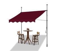 Retractable Patio ning No Drill Balcony Canopy Manual UV Protect Waterproof e Adjustable Height for Doors & Bury 1.5M/4.9FT