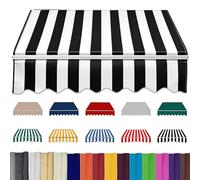 Retractable Patio ning Replacement Canopy Cover Waterproof Sunfor & Doors 8x6.5ft 10x8ft 12x10ft (BlackWhite 3.5x1.5m/11.5x5ft)