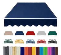 Retractable Patio ning Replacement Cover 8x6.5ft 10x8ft 12x10ftWaterproofCanopy forDoors Market & Deck (Blue 3.5x2.5m/11.5x8ft)