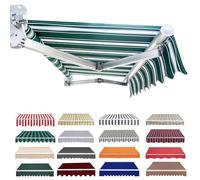 Retractable Patio ning Replacement Fabric 100% 300g Polyester Sune Shelter Canvas Wavy Ed Design for Yard Deck Balcony 8x13 ft Outdoor e Solut