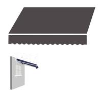 Retractable Patio ning Replacement Fabric 13'x10' Sun e Canopy Cloth with Valance for Door & Window - Gray 400x300cm Waterproof UV Protect