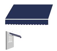 Retractable Patio ning Replacement Fabric 13'x10' Sun e Canopy Cloth with Valance for Patio Door & Window - Waterproof Outdoor Cover (Blue 400x300cm)