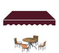 Retractable Patio ning Replacement Fabric - 8' x 7' Manual Sun e Cover for Window & Door - Wine Red ning Cloth (16x10ft/500x300cm)