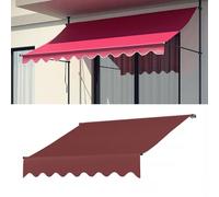 Retractable Patio ning Replacement Fabric, eless Clamp ning, Water-Resistant PU Coated Polyester, Red, 118"x63" (300x160cm) for Outdoor e