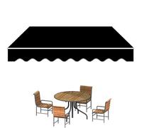 Retractable Patio ning Replacement Fabric - Manual Sun e Cover for Window & Door 8' x 7' (Black 10x5ft/300x150cm) - Outdoor Sun Protect