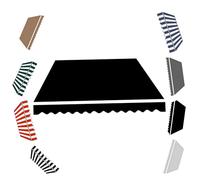 Retractable Patio ning Replacement Fabric, UV Protect Canopy for Garden, Balcony & Courard, 2.0m-5.0m Sizes, Black (400x150cm)