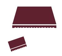 Retractable Patio ning Replacement Fabric Water-Resint Outdoor Sun e Canopy Bury Polyester Canvas with Valance 5.5x3.0m (18x10ft)