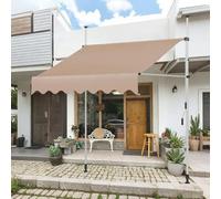 Retractable Patio Nings Adjustable Height Roll Up Screens for Doors Backyards Gardens & Balconies No Drilling Required (2.5M/8.2FT)