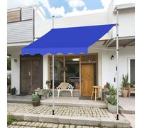 Retractable Patio Nings Adjustable Roll Up Nings No Drilling Required Perfect for Doors Backyards Gardens & Balconies Blue 1.5M/4.9FT