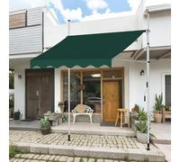 Retractable Patio Nings Adjustable Roll Up No Drill Shades for Doors Backyards Gardens & Balconies Dark Green 2M/6.5FT