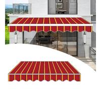 Retractable Patio Sun Shade 11.5ft, Striped Canvas Replacement for 6.5ft to 20ft Awnings, Ideal UV Protection Outdoor Cover for Decks & Patios