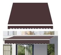 Retractable Patio Sun Shade, Waterproof 300g 100% Polyester, UV Protection, Various Sizes, Brown Awning Cover (3.6 x 2 m) for Outdoor Sun Protection