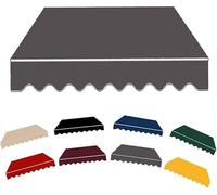 Retractable Patio Sunshade Replacement Fabric 400x350cm Polyester Canopy Cover for Garden Courtyard Outdoor Shade UV Protection Weather Resistant A01