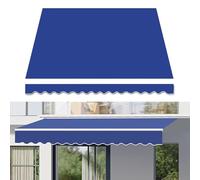 Retractable Patio Sunshade, Waterproof, 100% Polyester, UV Protection, Various 300g, 2x1.5m Blue Awning Cover for Outdoor Shade Solutions
