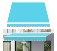 Retractable Patio Sunshade, Waterproof UV Protection, 100% Polyester, 300g, Various Sizes, Awning Cover (3x2.5m, Sky Blue) - Ideal for Outdoor Spaces