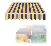 Retractable PatioFabric ReplacementWaterproof Sun e Canopy Cover for Outdoor GardenManual Sune Shelter Cloth (20x10ft Yellow Blue)