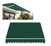 Retractable PatioShade Canopy Replacement 10x5ft Waterproof Green Polyester Fabric Top Cover with Valance for Outdoor Patio Deck Gazebo