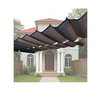 Retractable Pergola Canopy Awning - Waterproof Shade Sail with Mounting Kit for Outdoor Garden Patio