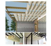 Retractable Pergola Canopy UV Protection Sunshade for Deck Patio Pavilion Courtyard Wave Design Awning Custom Size Beige 1x6m Outdoor Shade Solution