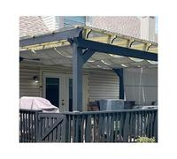 Retractable Pergola Shade Cover - Adjustable Sun Canopy for All-Weather Protection Fits Various Environments 2.2m x 6m (7.21ft x 19.6ft)