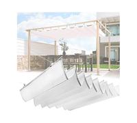 Retractable Pergola Shade Cover Awning - U Shape Replacement 2.5m x 8m Includes Installation Kit for Patios Decks Courtyards & Outdoor Gazebos.