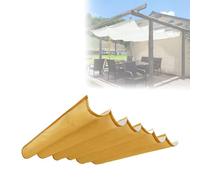Retractable Pergola Shade Cover with Installation Accessories for Patio Porch GardenOutdoor Brown Canopy 2x7m/6.5x22.9ft UV Protection Easy to Install