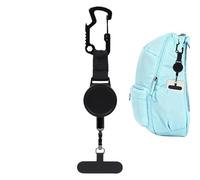 Retractable Phone Tether, Badge Holder Carabiner, 23.6-Inch Cord Phone Safety Strap Anti Theft, Most Smartphones Security Outdoor Travel Cycling Climbing Skiing Fishing Work