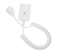 Retractable Phone Tether Cable 1.2m with Adhesive Hook, White | Coiled Safety Cable, Plastic Spring Wire Design, for Pos Terminals and Game Controllers in Retail Display