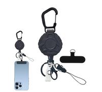 Retractable Phone Tether, Cellphone Anti-Theft, Supplies Security Device, ID Badge Reel, Keychain Attachment Tool, for Travelers Adults Seniors Outdoor Enthusiasts Concerts Shopping Commuting Camping