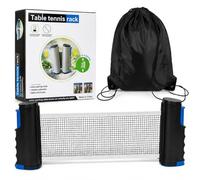 Retractable Ping Pong Net, Portable Table Tennis Net Rack with Adjustable Clamps, Portable Ping Pong Net for Dining Table & Any Table Surface, Compact Net for Home Office Outdoor Play