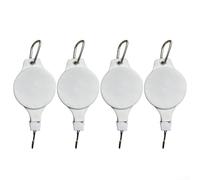 Retractable Plant Hook Pulley, 4 Pack Adjustable Hanging System, Black White Plant Hanger for Outdoor Gardens Balconies Porches(White)