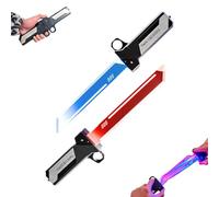 Retractable Plug-in Lightsaber Toy, Fingertip Rotation Double-Bladed Glory, Dual-Color LED, Connectable Hilts, Fingertip Rotation, Gift Ready for Star Wars Fans (Red & Blue)