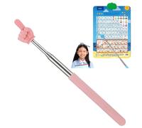 Retractable Pointer Finger Stick for Classroom Teacher Teaching, Finger Pointer Stick,Telescopic Extendable Finger Stick for Home&school Kids Reading,for Conference Training,speeches,lecture (Pink)