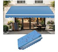 Retractable Porch Awning Cloth,Awning Canopy Cover Replacement with Valance for Home and Storefront Deck Door Window,Patio Awning Top Canopy Waterproof Sun Shade Fabric Replacement,Sky,9.8x6.5ft/3x2m