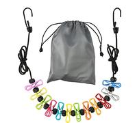 Retractable Portable Clothesline for Travel,Clothing line with 12 Clothes Clips, for Indoor Laundry Drying line,Outdoor Camping Accessories
