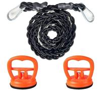 Retractable Portable Clothesline for Travel，Tri-Braided Clothing line with Strong Suction Cups and Metal Hooks, for Indoor Laundry Drying line,Outdoor Camping Accessories, Without Clothes Clips