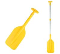 Retractable Portable Rafting Boat Paddle, Telescopic T-Handle Boat Paddle, Telescoping Collapsible Accessories, Floating Outdoor Paddle Alunum Alloy Plastic Boat Oar(Yellow)