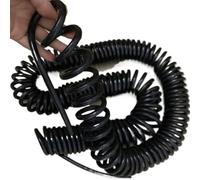 Retractable power extension cord, Coiled cable 3 Core 2.5mm Square Spiral Spring Coil Wires 13AWG Sheathed Wire Stretch 1 Meter 8 Meters Retractable(Stretch 2 meter)