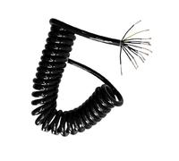 Retractable power extension cord, Coiled cable 9 Core High Power Spiral Telescopic Wire 15AWG Industrial Equipment Spring Elastic Cable Retractable Coil(Strecth 1 meter)