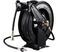 Retractable Pressure Washer Hose Reel, Automatic Rewind High Performance Steel for Air, Oil, and Water Applications