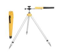 Retractable Prism Pole Tripod, Aluminum Alloy Mini Tower Ruler Clamp Bracket with Thumb Screw Head for Land Surveying and Total Station Telescoping Prism Variation for Ground