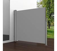 Retractable Privacy Screen for Patio - Outdoor Divider Wall, Light Gray, 3x2m