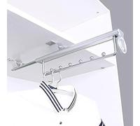 Retractable Pull Out Pants Rack, Adjustable Closet Rod, Extendable Wardrobe Rail Tube Valet Rod for Hanging Clothes, Top Mount, 30cm