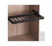 Retractable Pull-out Trouser Hanger for Easy Storage. | Pull-out trouser rack, clothes rack above washing machine, saves space(Black,S)